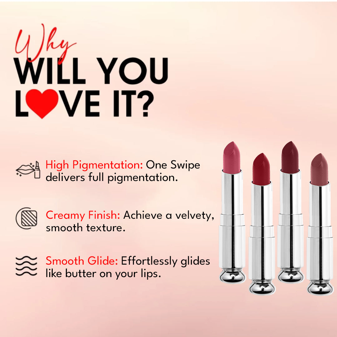 Creamy Matte Lipstick Long - Lasting For Women 1