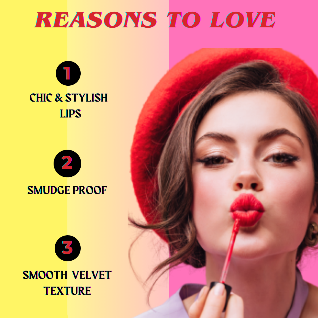 4 Glamorous Liquid Lipstick Kit + FREE Intense KAJAL
