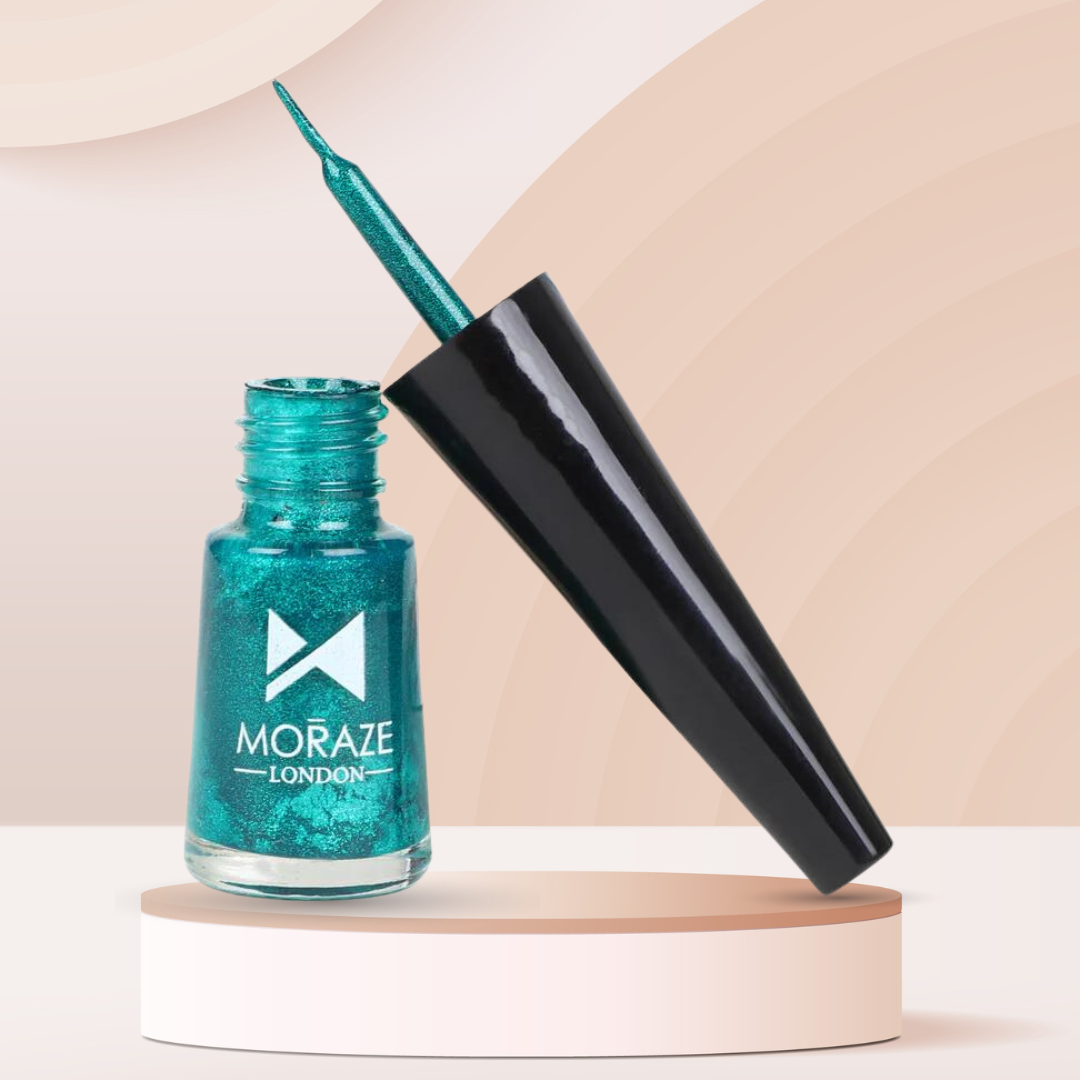 3 Glamorous Glittery Eyeliners Kit (Green, Black, Blue)