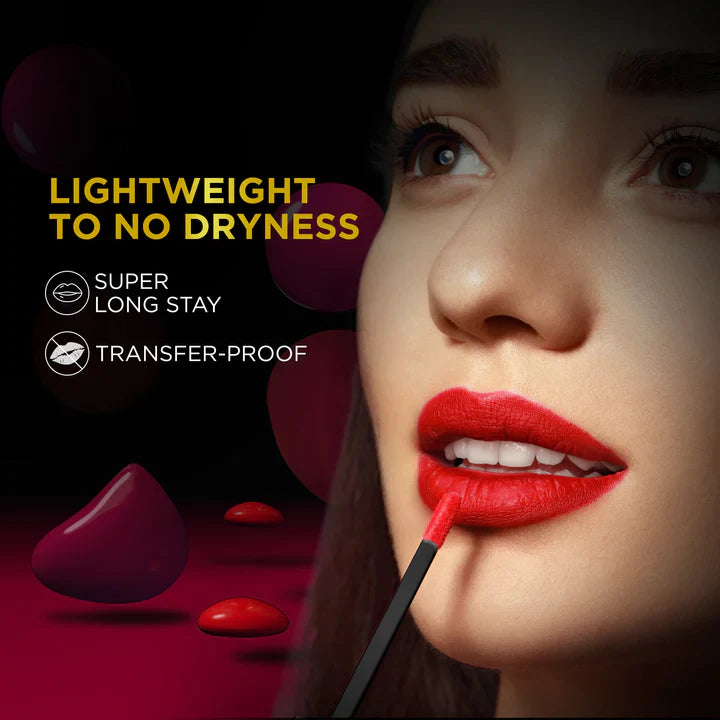 4 Glamorous Liquid Lipstick Kit + FREE Intense KAJAL