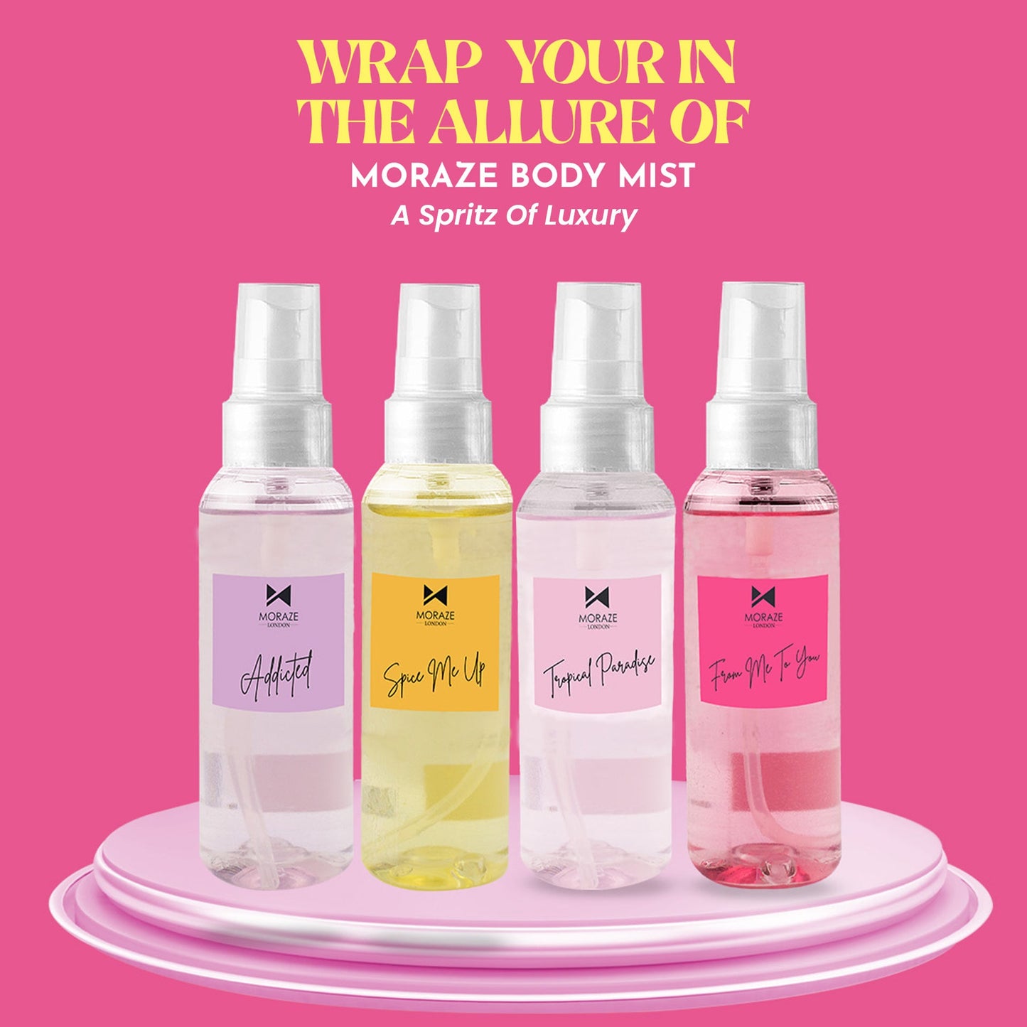 #1 Luxury Body Mist Fragrances- Pack of 4. BM