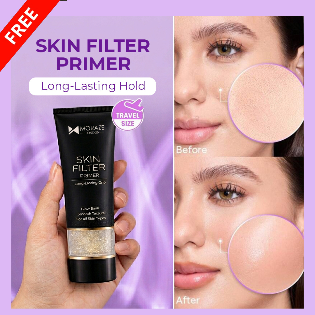 Full High Coverage Waterproof foundation - (FREE - Skin Filter Primer + Beauty Blender)