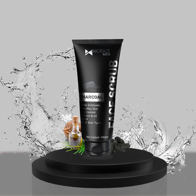Men Activated Charcoal Face Scrub - 100ML  1