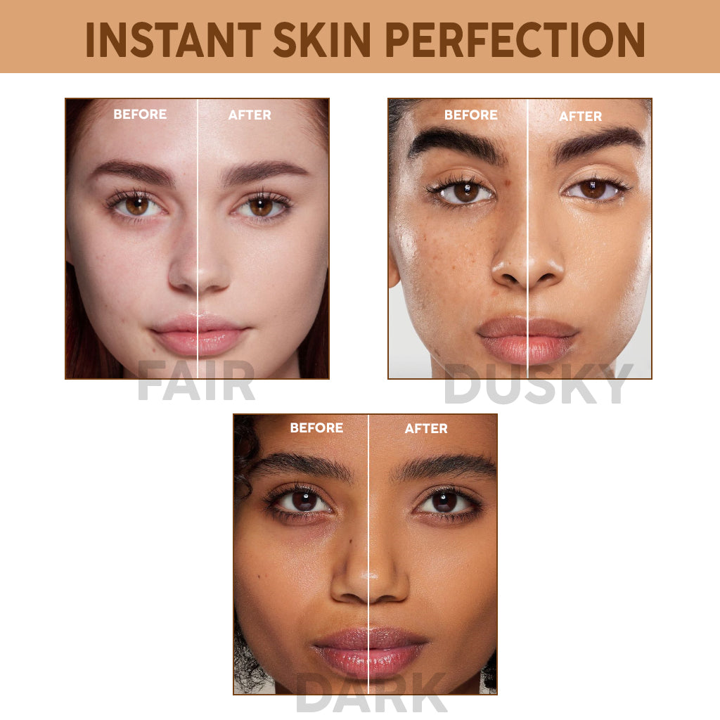 Full High Coverage Waterproof foundation - (FREE - Skin Filter Primer + Beauty Blender)