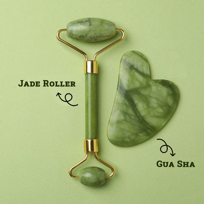 Jade Roller - Face Massager Tool with FREE Gua Sha